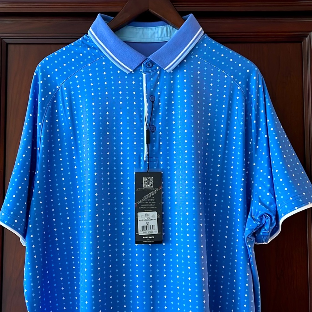 Brand New Head Golf UV Protection, Memory Stretch, Moisture Wicking Cooling Polo